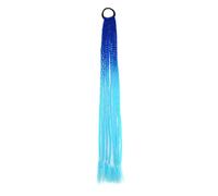 Fascia colorata for coda di cavallo sporca con piccole trecce. Accessorio for capelli elegante for tutte le occasioni(Sky blue)