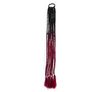 Fascia colorata for coda di cavallo sporca con piccole trecce. Accessorio for capelli elegante for tutte le occasioni(Red)