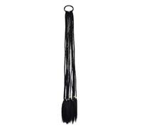 Fascia colorata for coda di cavallo sporca con piccole trecce. Accessorio for capelli elegante for tutte le occasioni(Black)