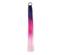 Fascia colorata for coda di cavallo sporca con piccole trecce. Accessorio for capelli elegante for tutte le occasioni(Purple pink)