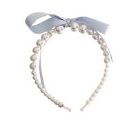 Fascia con fiocco per donna con perle bianche Decors delicate fasce per capelli banchetti fasce per capelli dolci fasce per capelli forniture per yoga