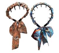 Fascia con il pettine dei denti | Accessori per capelli non slip da 2 pacchetti | Stile di moda vintage per ragazze, mogli, amici, amiche, sorelle, figlie | Comodo banda per capelli set51x1.57 pollici