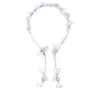 Fascia con Nappe Fasce for capelli da donna Fascia for con nappa di perle for in cristallo Accessori per Donne e Ragazze(Grey)
