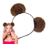 Fascia Con Orecchie Da Orso Per Adulti | Morbida Divertente Regolabile Cosplay - Fascia Carina Orecchie Orso Marrone Animale | Per Bambini Adolescenti Ragazze Cosplay Festa Servizio Fotografico Vacanz