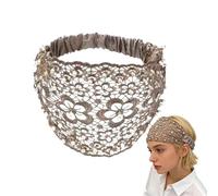 Fascia con perle - Fascia floreale con perline - Cerchietto Boho largo ed elastico, per il matrimonio, l'acconciatura, il viaggio, il porto quotidiano, le vacanze e le feste