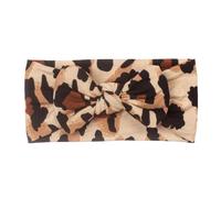 Fascia con stampa leoparda,Fascia con stampa leopardata per bambini - larga, morbida ed elastica con fiocchi per 0 a 2 anni