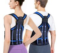 Fascia Correttore Posturale Spalle Schiena Dritta, Tutore Postura Schiena Uomo e Donna, Busto Posture Corrector ,Elastica Regolabile Cintura di Correzione Della Postura , Nero Puro ,Vita,M-(34"-41")
