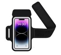 Fascia da braccio elastica per corsa sportiva, ultra-sottile, per telefono (nero)