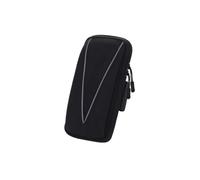 Fascia da braccio impermeabile e riflettente per la corsa, ideale per sport all'aria aperta e per portare il telefono (nera)
