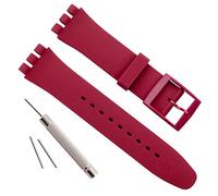 Fascia da braccio in gomma siliconica, Rosso scuro, 17mm, Semplice