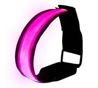 Fascia da Braccio LED - 7 Colori Luminosi | Braccialetto Riflettente | Luce di Sicurezza Ricaricabile USB per Essere Visibili Durante la Corsa, Jogging e Passeggiate con Il Cane di Notte