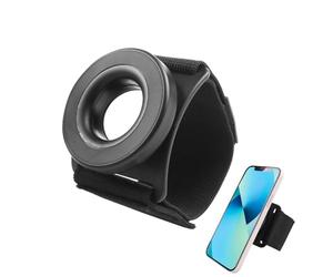 Fascia da braccio magnetica per corsa - Controlla il allenamento, supporto a sgancio rapido ruotabile a 360°, vestibilità universale da 4,7-6,8" + spazio per chiavi/carte, comfort in neoprene anti