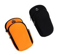 Fascia da Braccio per Cellulare 2 Pezzi - Supporto per Sport, Corsa, Fitness, con Tasca per Auricolari e Materiale Elastico, Adatto a Diverse Taglie