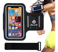 Fascia da braccio per smartphone taglia L/iPhone 13 mini/iPhone 12 mini /11 pro/SE/X/XS/6/6S/7/8, Samsung S9/S10/A40/A5/A3 custodia sportiva per telefoni cellulari fino a 6.1" con estensione