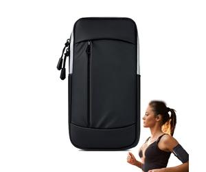 Fascia da braccio per telefono - Cinturino impermeabile per braccio, sportivo regolabile, supporto per cellulare a prova di sudore, fascia da corsa | per telefono con tasca per chiavi, coppia