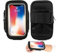 Fascia da braccio per telefono da corsa, regolabile, riflettente, per sport e avambraccio, per smartphone fino a 17,8 cm, universale, sicuro, con foro per auricolari, per uomini e donne