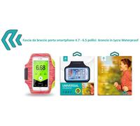 Fascia da braccio porta smartphone 4.7 - 6.5 pollici Arancio - DEEGAB519O