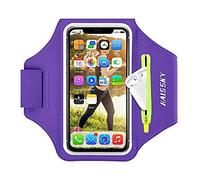Fascia da Braccio porta telefono per corsa con Borsa Auricolare, Fascia Sportiva Running Porta Cellulare Fascia Braccio per Smartphone per iPhone 16 Pro Max/15 Pro/14/13Pro/XR/XS Armband fino a 6,9"