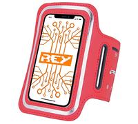 Fascia da Braccio Portacellulare per Smartphone 5.5" / 6.3" di Dimensioni, Colore Rosso