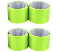 Fascia da Braccio Riflettente da 4 Pezzi Fascia da Braccio Braccialetti Strisce Luminose ad Alta visibilità per Sport all'Aria Aperta e Passeggiate con Il Cane (Verde Convenient Design