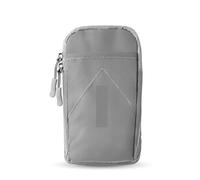 Fascia da braccio riflettente for sport corsa, marsupio polso con cerniera elastica for fitness Per Palestra, Corsa E Ciclismo(Grey)