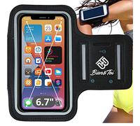 Fascia da braccio smartphone taglia XL/iPhone13/13pro/13,12,11ProMax/12/12pro/11/XR/6SPlus Samsung S20/S20FE/A52A72/S21/NOTE20/S8 custodia sportiva per telefoni cellulari fino a 6,7"con estensione