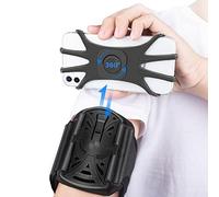Fascia da braccio sportiva, girevole a 360°, supporto per telefono cellulare, per iPhone 4 a 17,8 cm con portachiavi Arm(8''-16'') (L1)