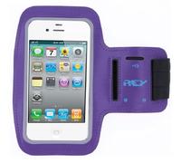 Fascia da braccio sportiva riflettente per smartphone da 5,5" a 6,3", lilla