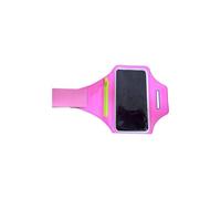 Fascia da braccio sportiva traspirante con strisce riflettenti e tasche multiple per telefoni fino a 17,2 cm, regolabile