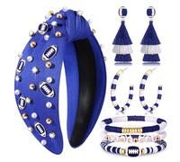 Fascia da calcio Bracciale Orecchini Calcio Mamma Accessori Giorno Gioco di Calcio Squadra Sport Fascia Orecchini Bracciali Calcio Outfit per le Donne