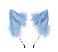 Fascia da Capello per Cosplay con Orecchie di Animale in Peluche, Tiara con Orecchie di Lupo per Dressing Up e Feste, Accessorio di Peluche, One Size