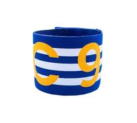 Fascia da Capitano Calcio Adulto Professionale Fascia Capitano Calcio Rigata con Numero Personalizzato Elastica con Strappo e Laccetto per Il Braccio per Adulti Sport Calcio Made in Italy (Blu)