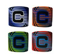 Fascia da Capitano Calcio Professionale, 4 Pezzi, Elastico Regolabile Polsino Elastico Regolabile in Standard C, capitano, da calcio, da uomo, ragazza, Sport Calcio e Rugby