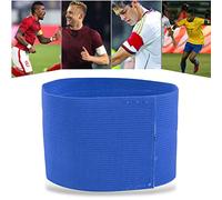 Fascia da capitano di calcio, fascia da capitano di calcio in nylon, fasce da giocatore regolabili 31 x 6 , 5 cm, 2 x 2 cm, 6 pollici per giocatore di calcio all'aperto (blu)