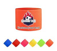 Fascia da Capitano Personalizzata per Sport, Bracciale Da Capitano Personalizzato ConTesto, Icona, Taglie in Colori Vari, Adattabile per Calcio, Rugby, Pallacanestro, Eventi Collettivi (Orange)