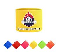 Fascia da Capitano Personalizzata per Sport, Bracciale Da Capitano Personalizzato ConTesto, Icona, Taglie in Colori Vari, Adattabile per Calcio, Rugby, Pallacanestro, Eventi Collettivi (Yellow)