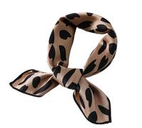 Fascia Da Collo In Seta Sciarpa di seta piccola in raso da donna Stampa quadrata Foulard avvolgente Fazzoletto femminile Bandana Collo Capelli Cravatta sottile Sciarpe Scialli Per Donna(Color A)