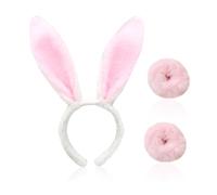 Fascia da coniglio in peluche ed elastici per capelli, accessori per cosplay, performance e costume carino, adatta per