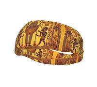 Fascia da corsa da uomo, fascia per il sudore da donna, stile antico egiziano, faraone giallo, fascia sportiva per corsa, basket, fitness