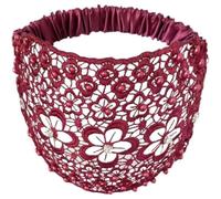 Fascia da donna in pizzo con perle bohémien, ampia fascia elastica con motivo floreale, accessorio per capelli da donna, ragazza, yoga, fitness, festival, matrimoni, uso quotidiano