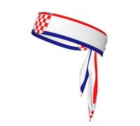 Fascia da tennis con motivo a bandiera della Repubblica di Croazia per donna, fascia antisudore per allenamento, fascia per la testa per corsa, calcio, basket, atletica