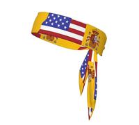 Fascia da tennis con motivo della bandiera spagnola americana per donna, fascia antisudore per allenamento, fascia per la testa per corsa, calcio, basket, atletica