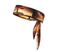 Fascia da tennis con motivo tuoni e fulmini per donna, fascia antisudore per allenamento, fascia per la testa per corsa, calcio, basket, atletica