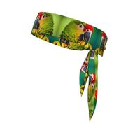 Fascia da tennis con pappagallo e uccellino, regolabile, perfetta per fitness, basket e corsa.