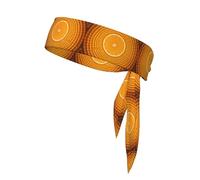 Fascia da tennis con ritaglio arancione, fascia per il sudore regolabile, perfetta per fitness, basket e corsa.