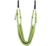 Fascia da yoga per sospensioni aeree, con cinturino largo 40 mm, supporto per inversione, stretching, yoga e allenamento di condizionamento della forza, verde