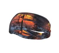 Fascia decorativa per il sudore sportiva alla moda YYHWHJDE Riflessione di pozzanghere dopo la pioggia Fasce per uomini e donne