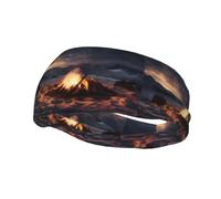 Fascia decorativa sportiva alla moda WHJSSF Bonfire sulla neve Modello traspirante elastico adatto per ciclismo, yoga, corsa