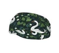 Fascia decorativa sportiva alla moda YYHWHJDE cigno foglie verdi modello fasce per uomini e donne