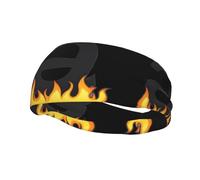 Fascia decorativa sportiva alla moda YYHWHJDE Flame lettere Pattern Fasce per uomini e donne